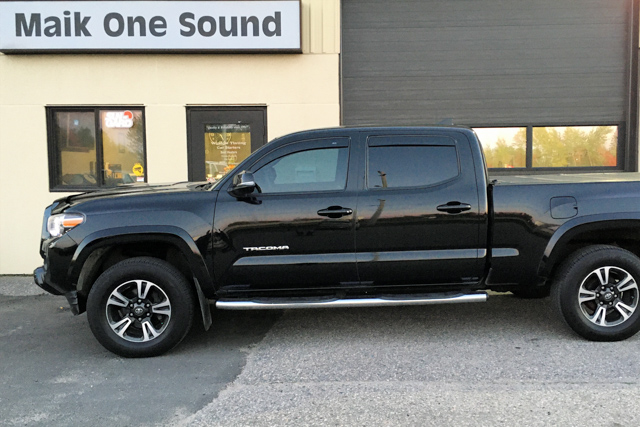 Toyota 2018 Tacoma with professional window tint in North Bay